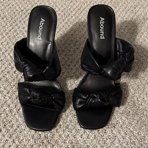 Abound Black Knotted Women's Mules